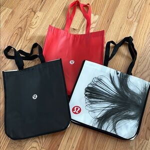 Three Lululemon Tote Bags